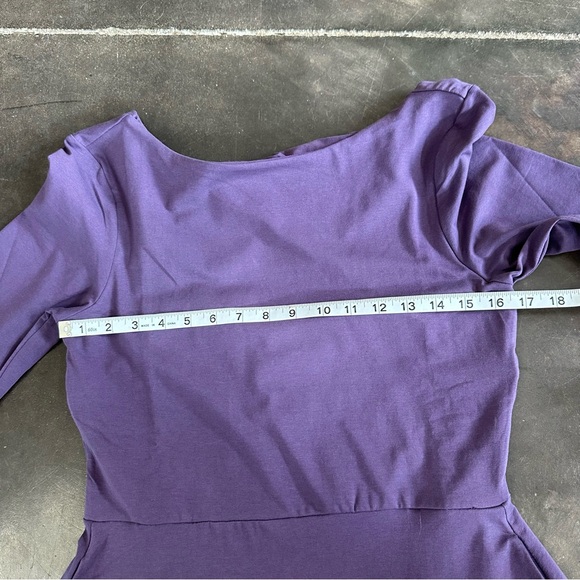 NWT Pact Organic Cotton Fit & Flare Open Twist Back Midi Dress With Pockets - Picture 9 of 12